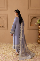 3-PC Unstitched Chiffon Embroidered Sheherzadi By Emaan Adeel | Saharsh
